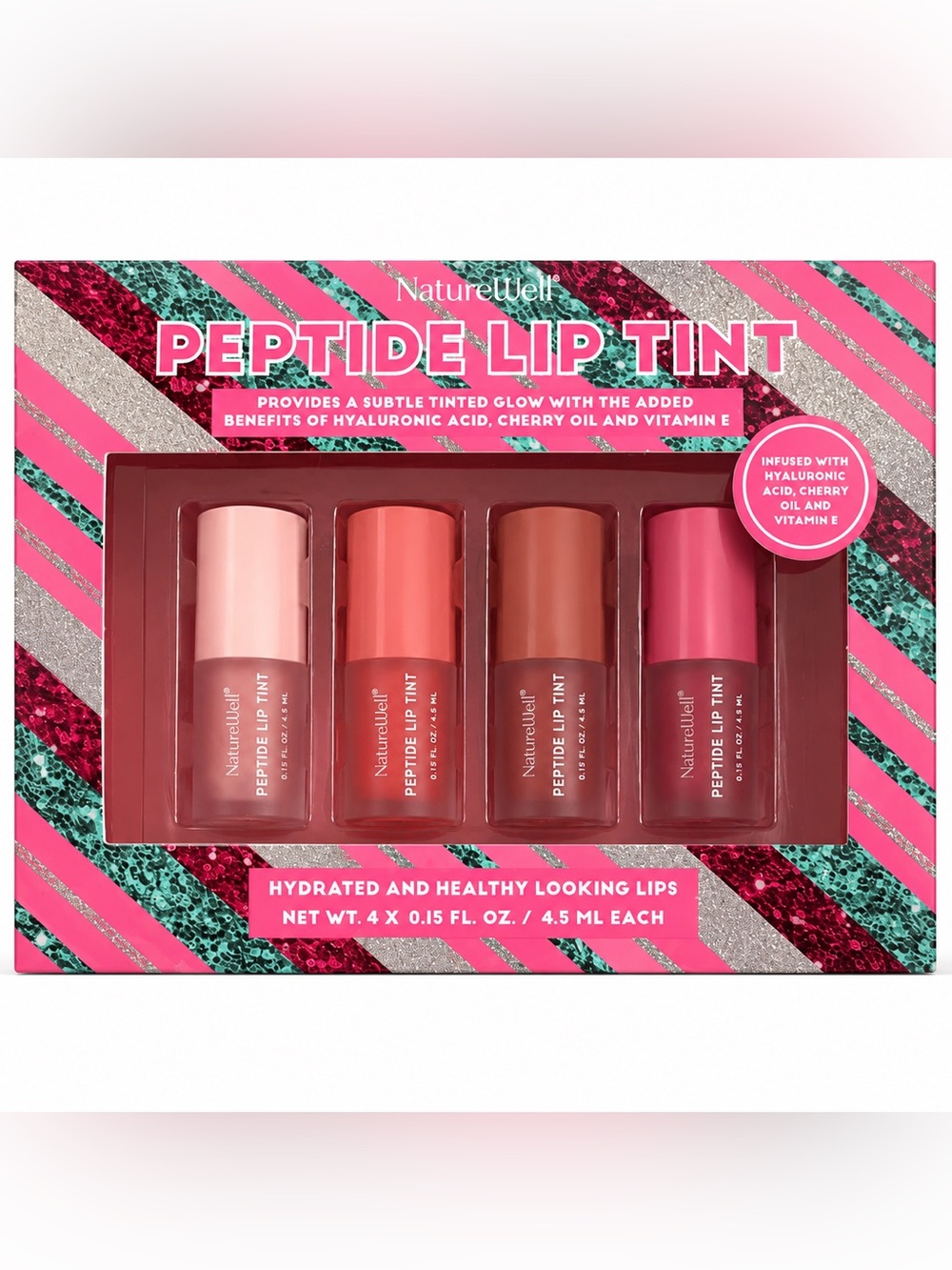 NatureWell Peptide Lip Tint 4-Pack